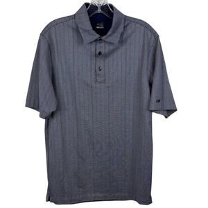 Tiger Woods Collection Nike Golf Polo Shirt Men’s Small Gray Navy Stripe S